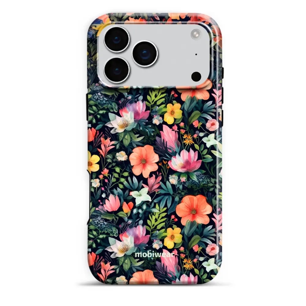 Etui ochronne do iPhone 18 Pro Max, Mobiwear Elite Pro, kolorowo-kwieciste
