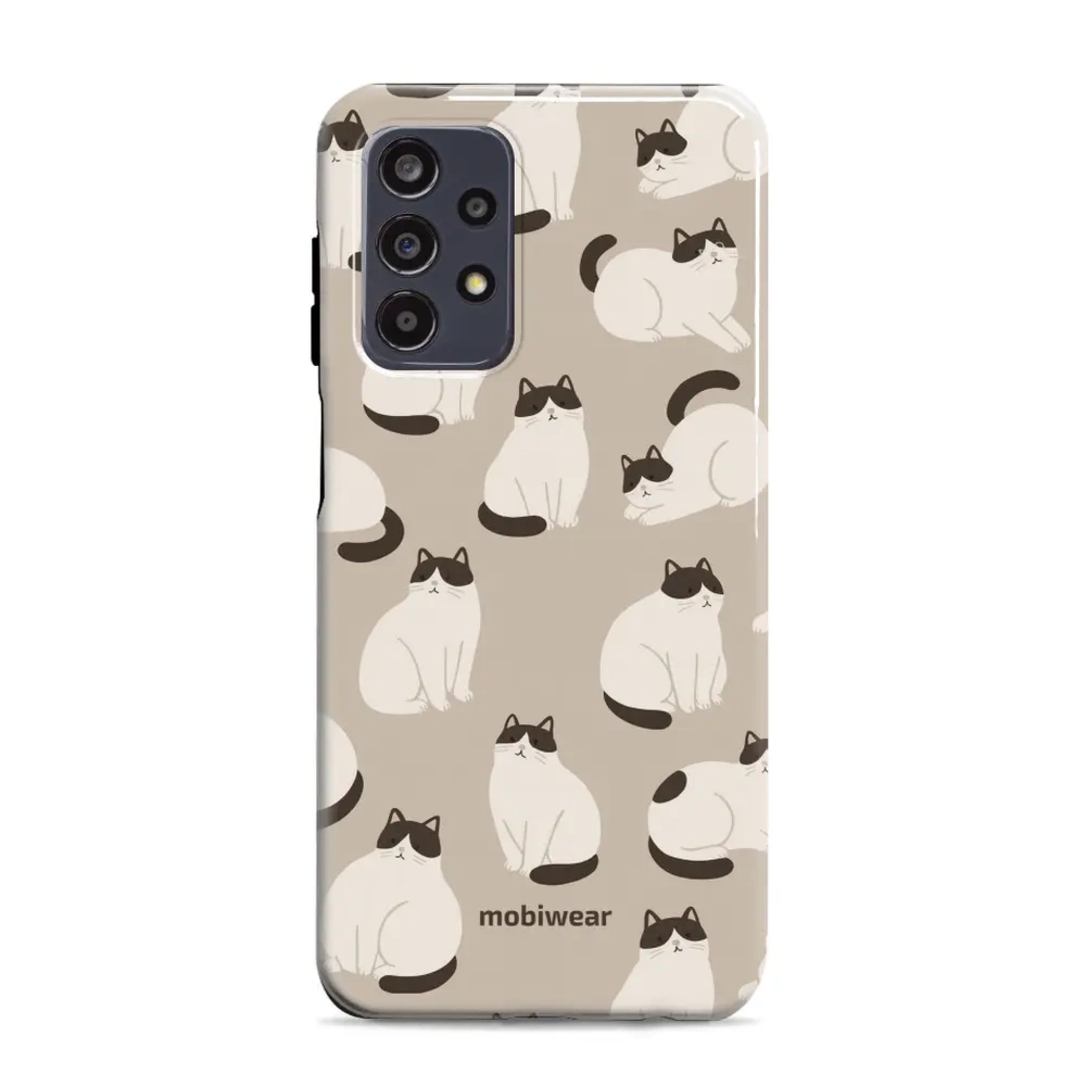 Etui ochronne do Galaxy A23 4G, Mobiwear Elite Pro, kawa miau