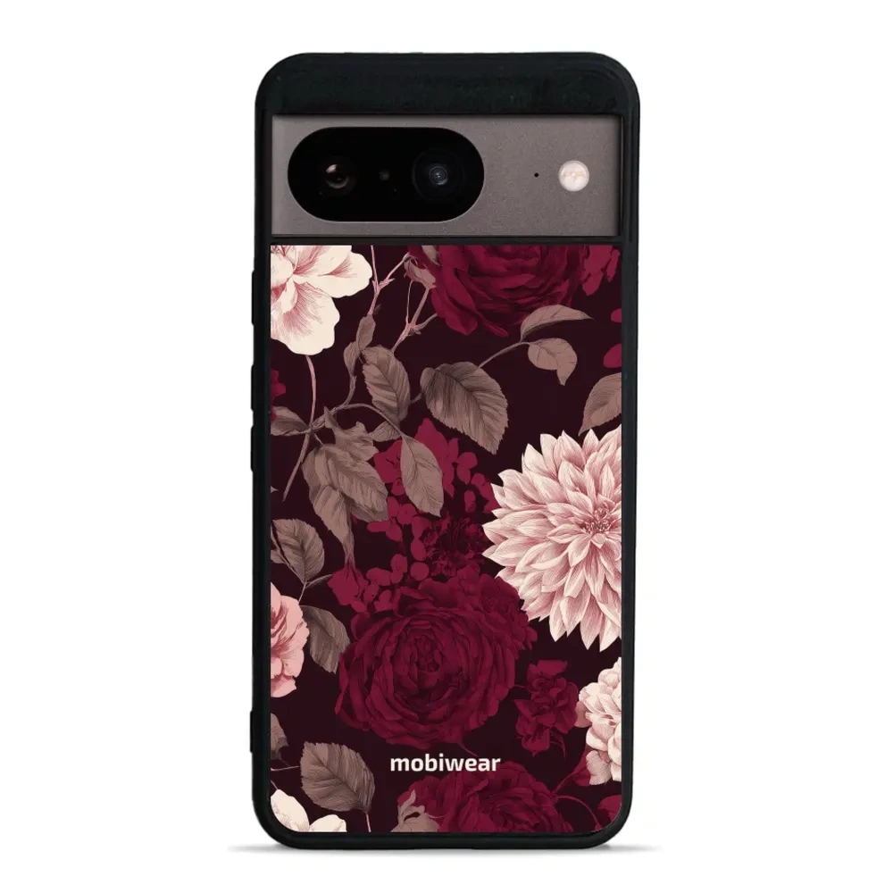 Etui ochronne do Google Pixel 8, Mobiwear Glossy Case, wino i dalie