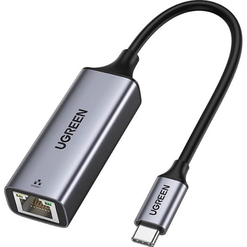 Image of Adapter USB-C - Ethernet (RJ45) 1000 Mbps, Ugreen CM199, szary