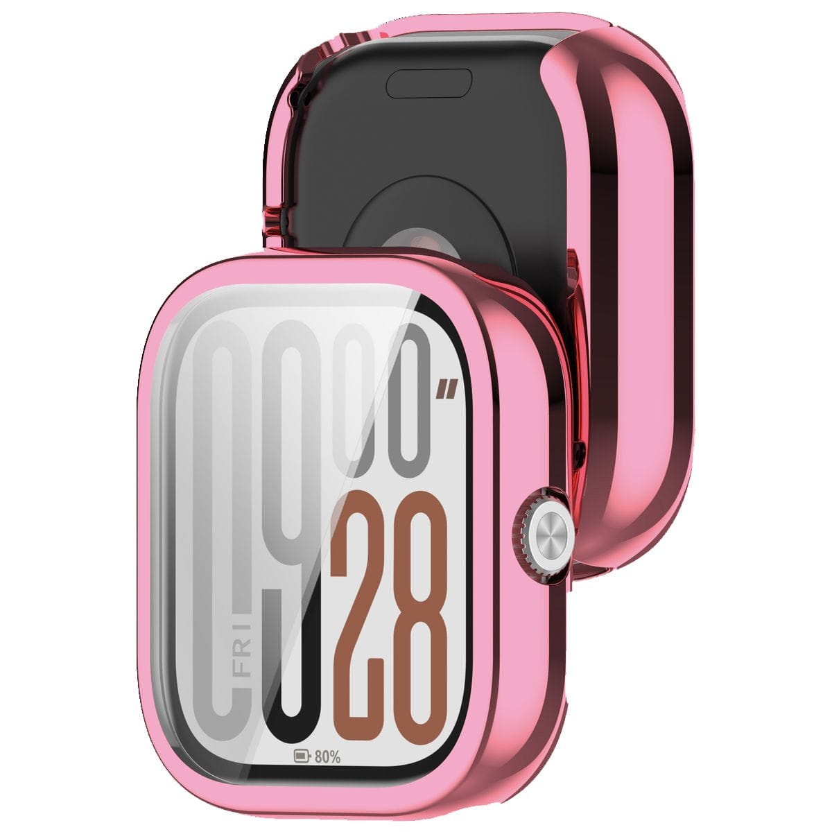 Image of Etui z osłoną ekranu Bizon Case Watch Felipe do Xiaomi Redmi Watch 5, różowe