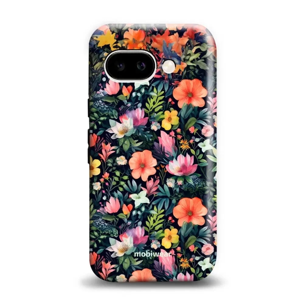 Etui ochronne do Google Pixel 9a, Mobiwear Elite Pro, kolorowo-kwieciste