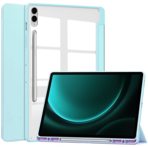 Image of Etui Bizon Case Tab Clear Matt do Galaxy Tab S9 FE Plus, błękitne