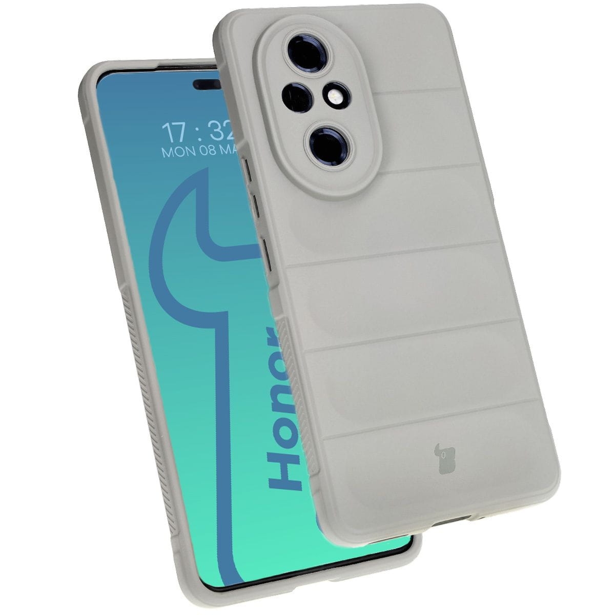 Pancerne etui Bizon Case Tur do Honor 200 Pro, jasnoszare