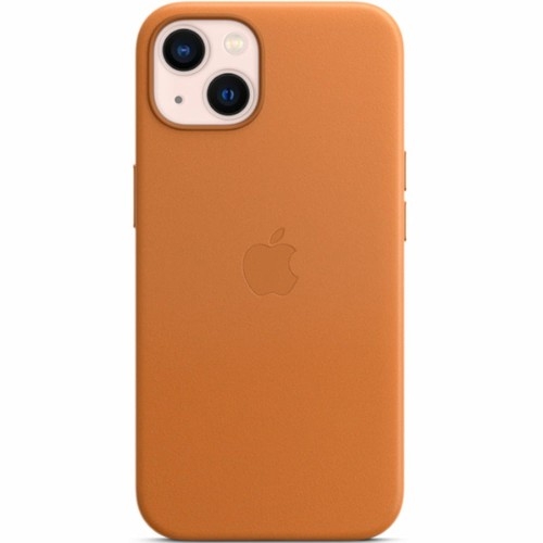 Image of Etui Apple Leather Case MagSafe do iPhone 13, brązowe