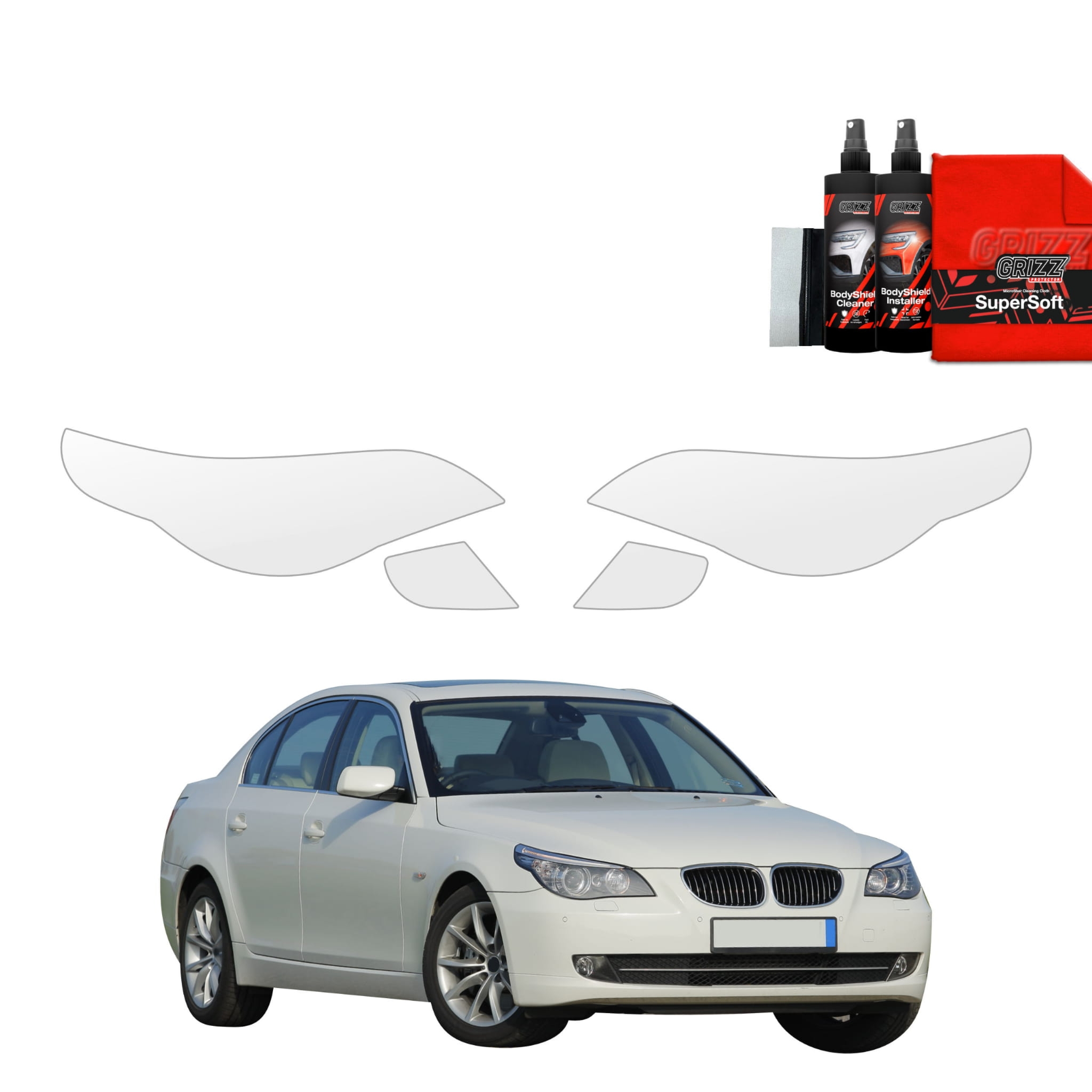 4w1 Folia ochronna na lampy Grizz Protector do BMW 5 E60 Sedan 4D (2007-2010)