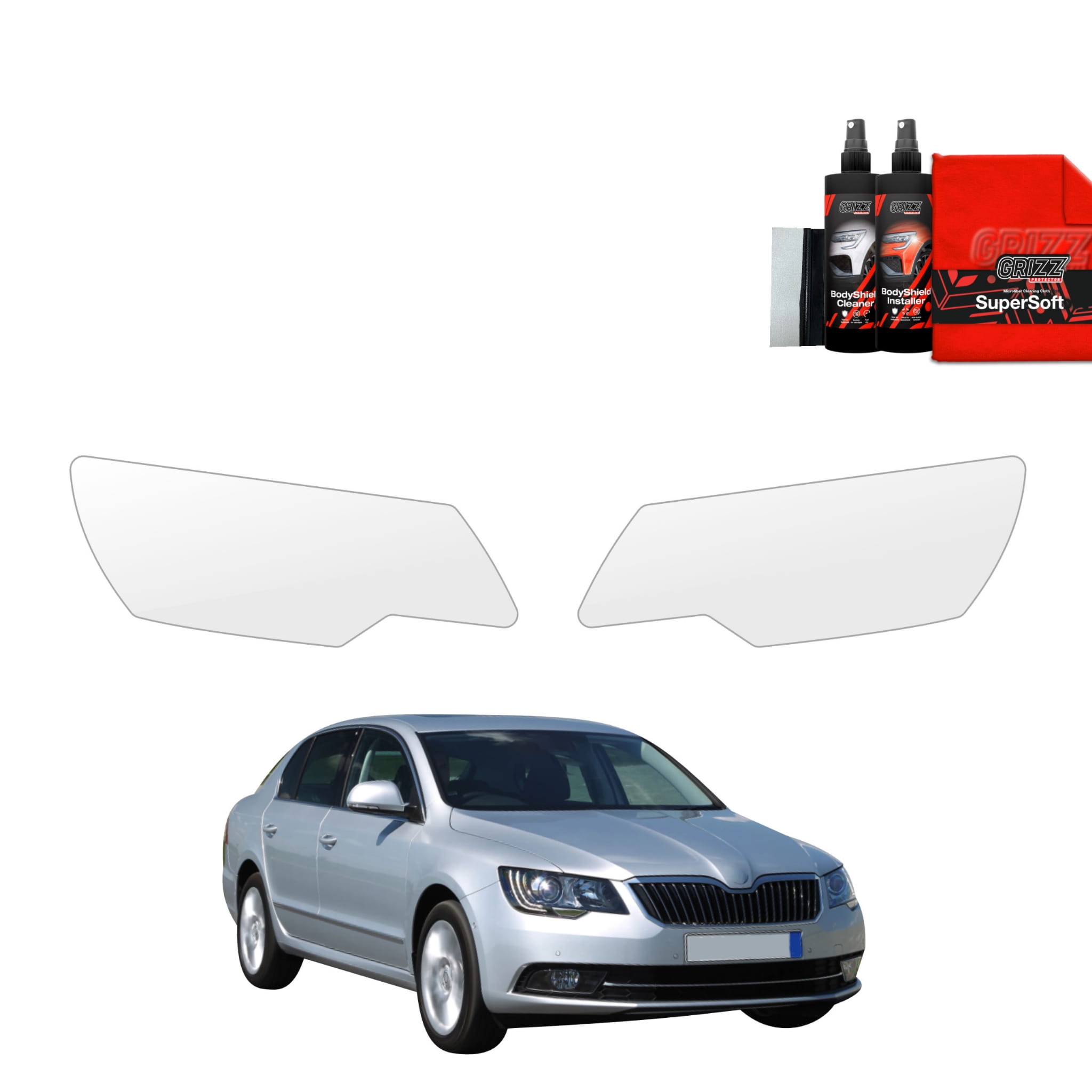 2w1 Folia ochronna na lampy Grizz Protector do Skoda Superb 2 Facelifting (2013-2015)