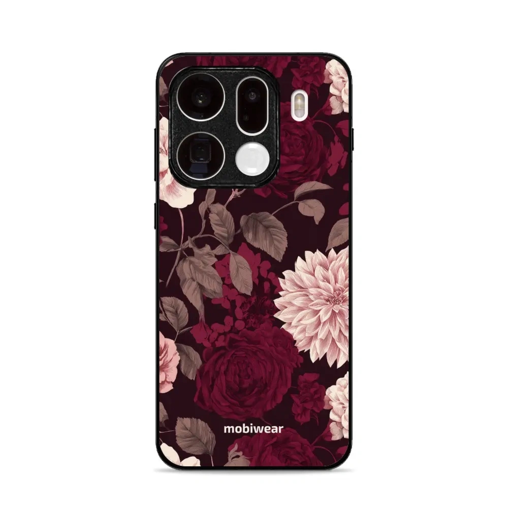 Etui ochronne do OPPO Find X9 Pro, Mobiwear Glossy Case, wino i dalie