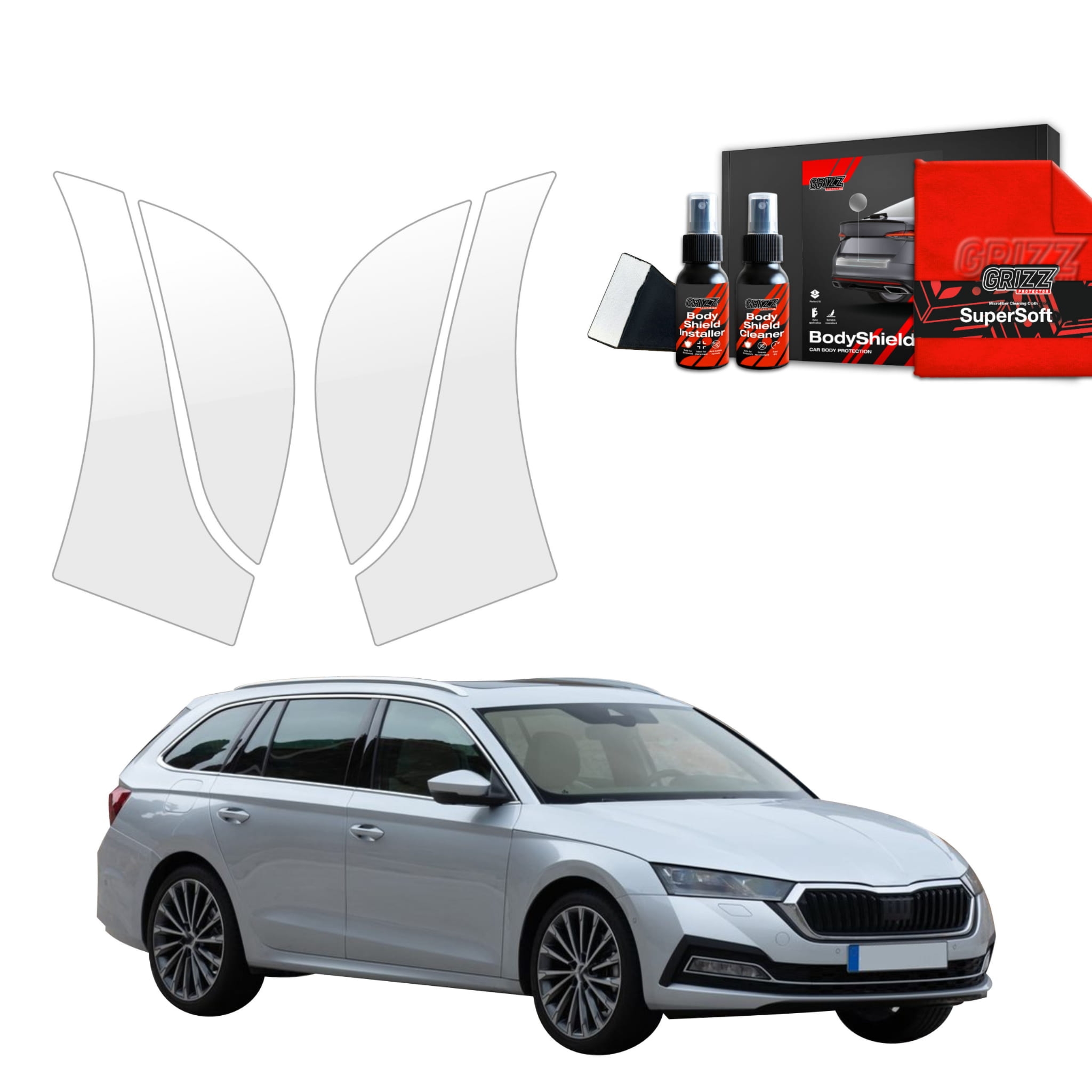 4w1 Folia ochronna na nadkola Grizz Protector do Skoda Octavia 4 Kombi (2019-2024)