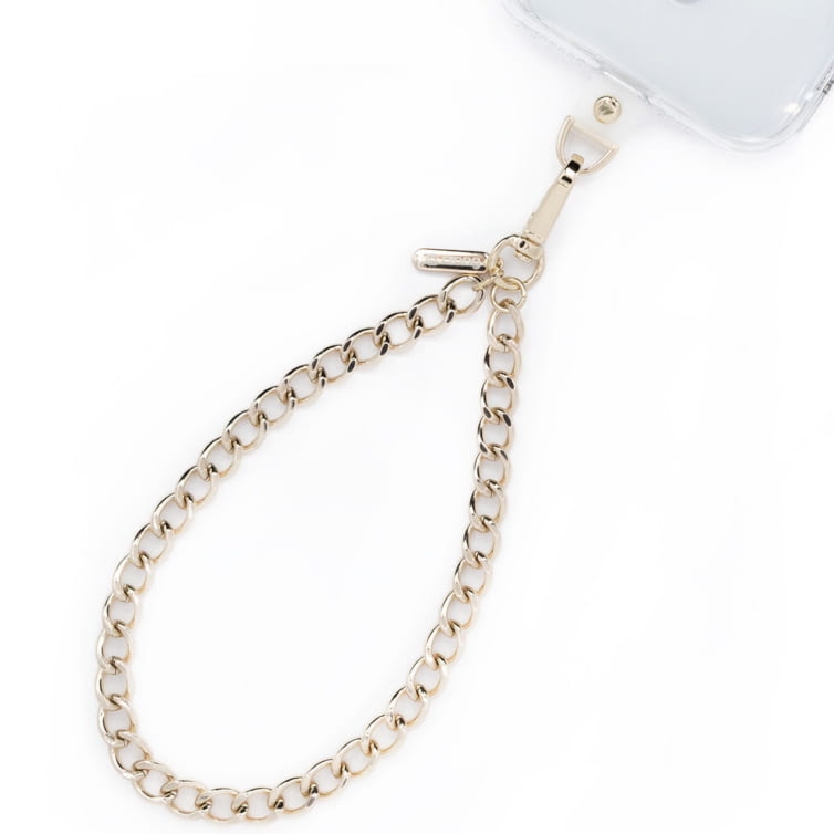 Łańcuszek, smycz uniwersalna na nadgarstek,  do smartfona Crong Phone Charm, złoty