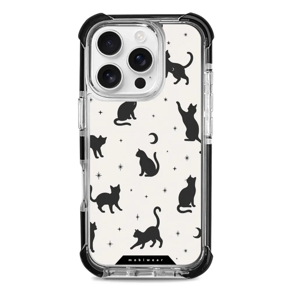 Etui ochronne do iPhone 16 Pro do MagSafe, Mobiwear Elite Bumper, kocia noc