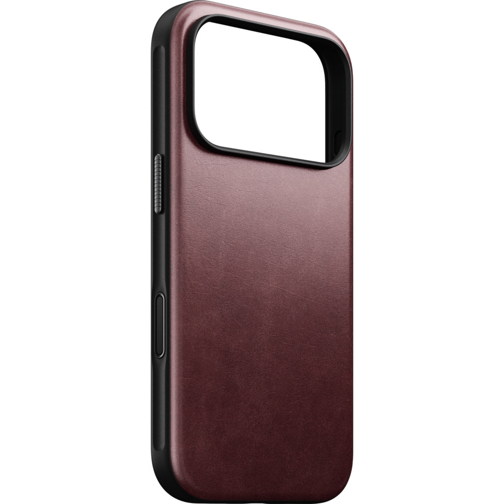OUTLET: Etui z naturalnej skóry Nomad Modern Leather Case Horween Series do MagSafe do iPhone 18 Pro / 17 Pro, burgundowe