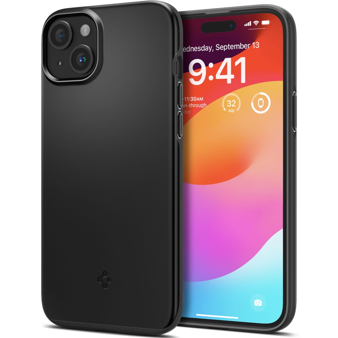 OUTLET: Etui Spigen Thin Fit do iPhone 15 Plus, czarne