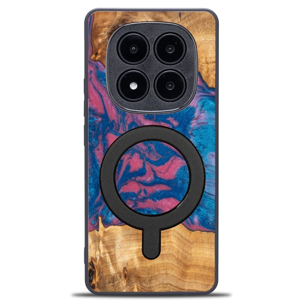 Drewniane etui do Xiaomi Redmi Note 14 Pro 5G / Xiaomi Poco X7, Bewood Unique Neons Vegas do MagSafe