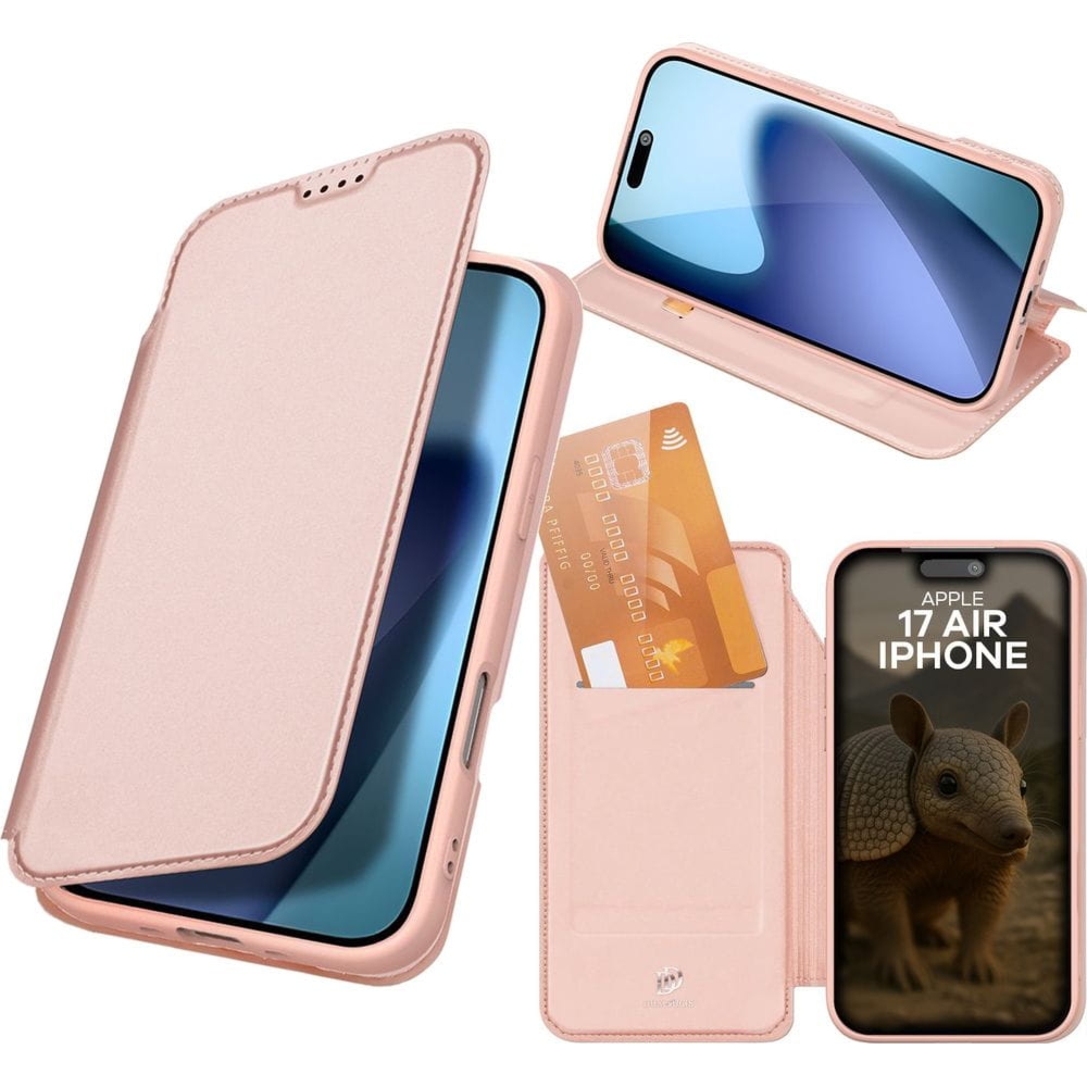 Etui z klapką Dux Ducis Skin Pro do iPhone Air, różowe