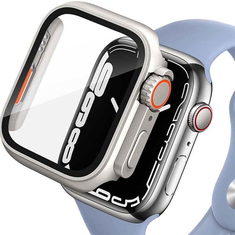 Image of Etui + szkło Tech-Protect Defense360 do Apple Watch 10 46mm, srebrne