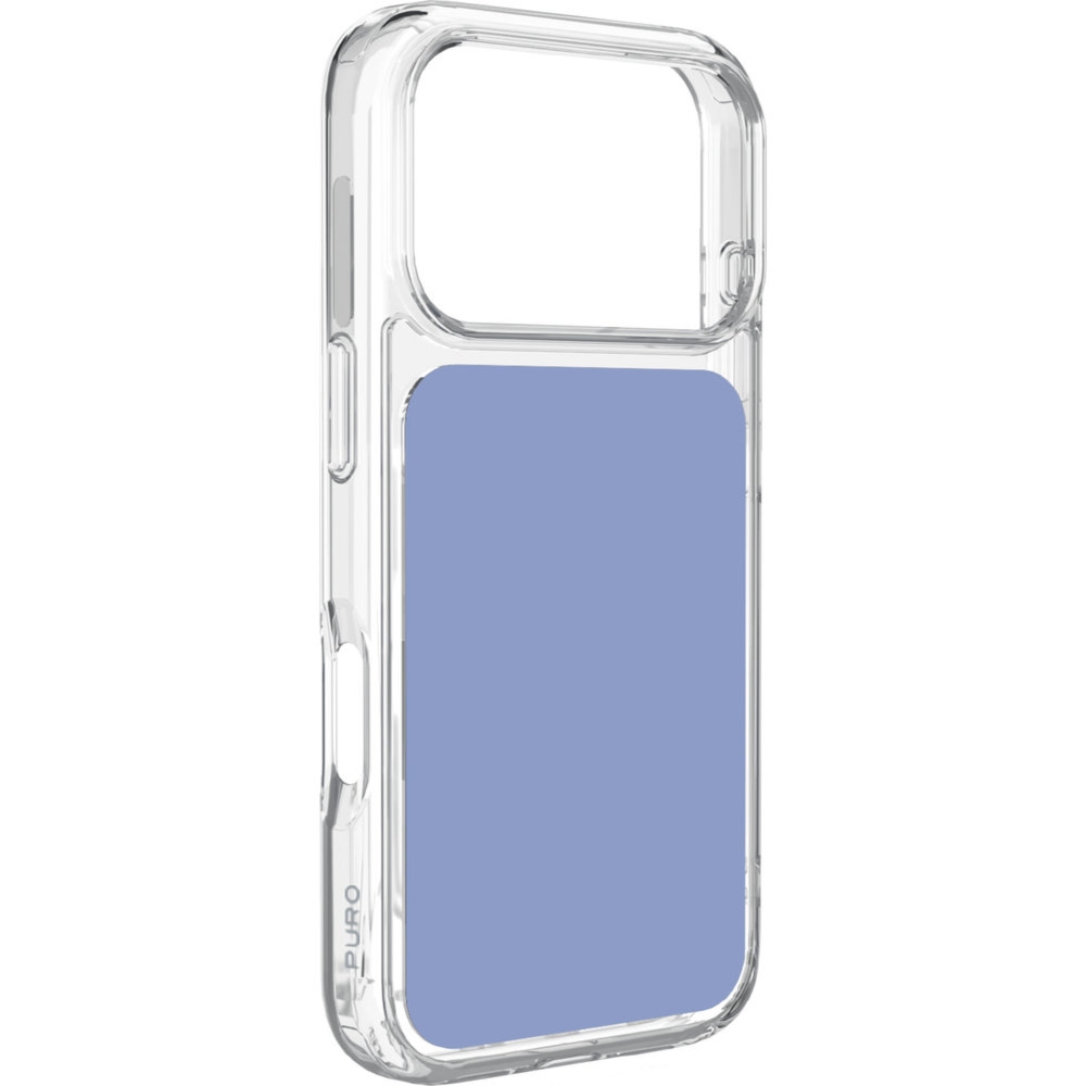 Etui Puro Plate Mag do iPhone 18 Pro / 17 Pro do MagSafe, przezroczysto-jasnoniebieskie
