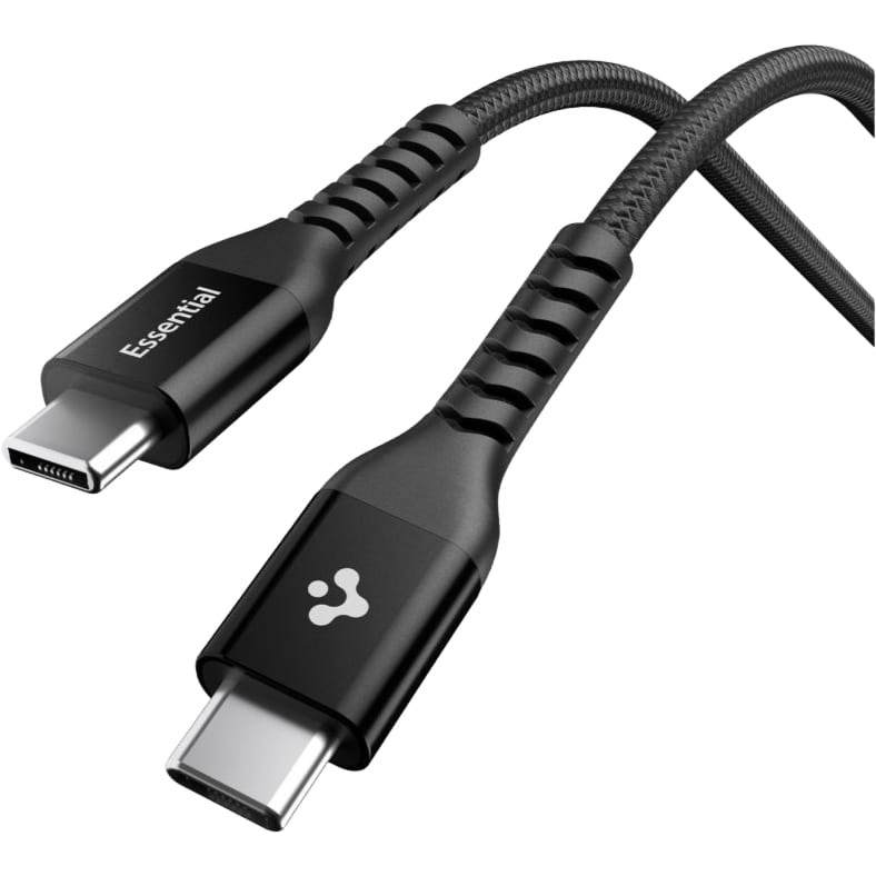 OUTLET: Kabel USB-C – USB-C, Spigen Essential Cable, 100W PD PPS, 1 m, czarny