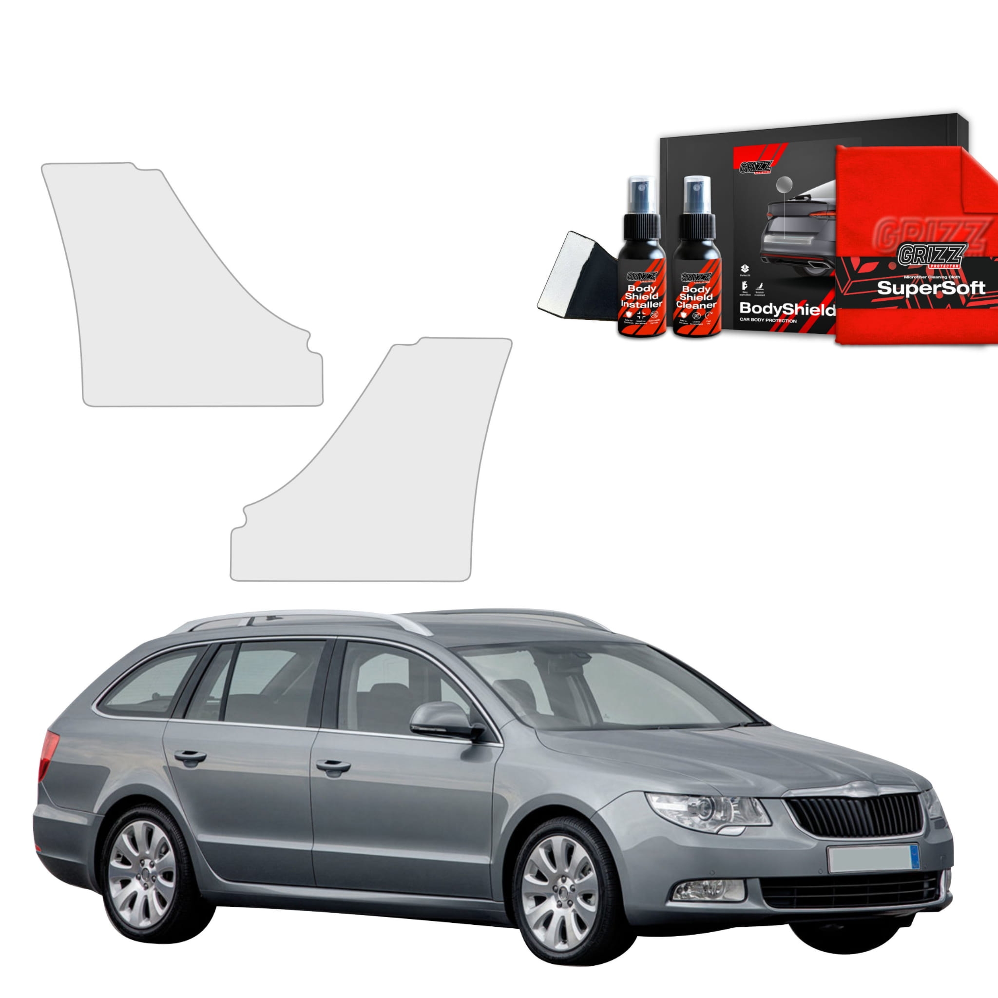 2w1 Folia ochronna na nadkola Grizz Protector do Skoda Superb 2 Kombi (2009-2013)