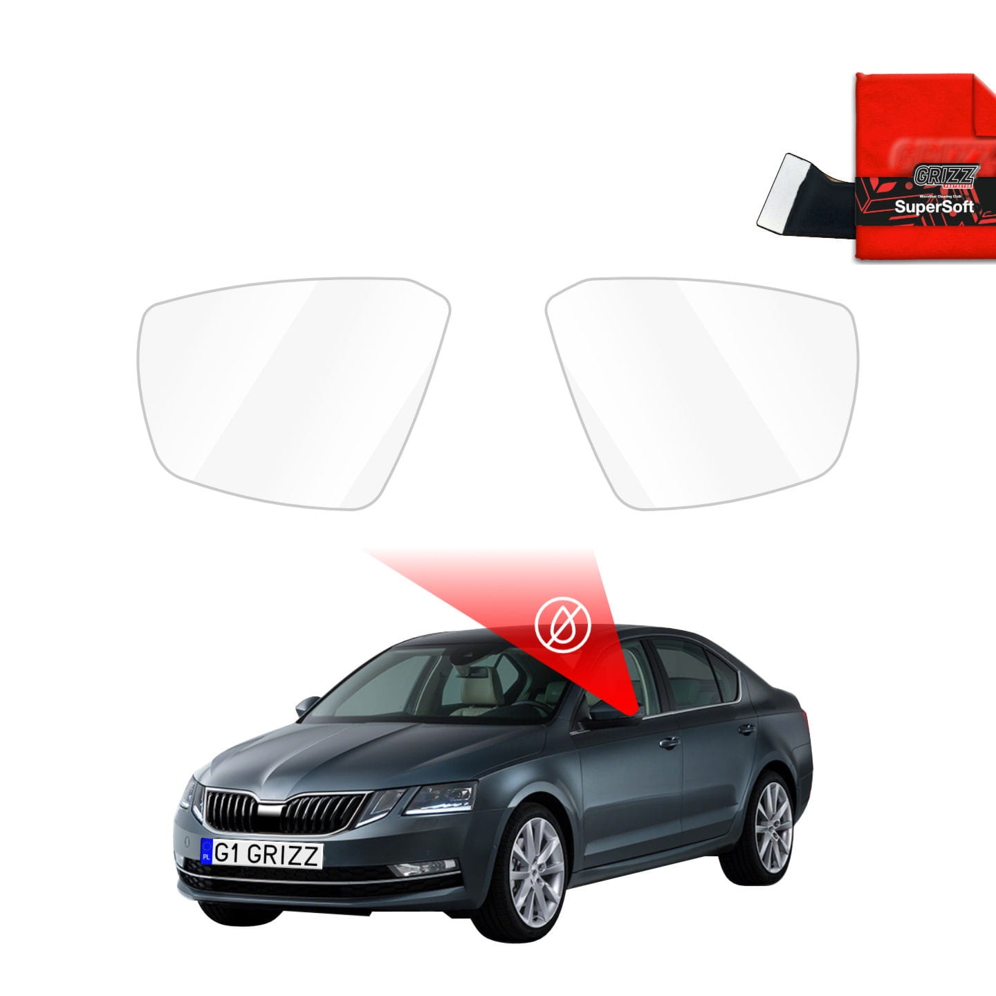 Folia przeciwdeszczowa Grizz Protector na lusterka do Skoda Octavia 3 (2013-2020)