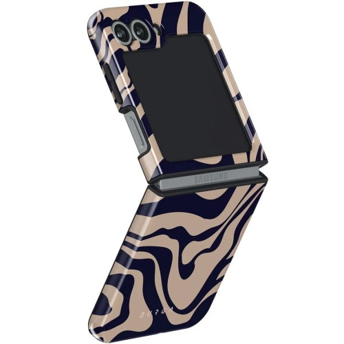 Image of Etui Burga Vigilant Tough do Galaxy Z Flip6, beżowo-granatowe