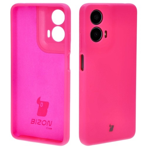 Image of Silikonowe etui Bizon Soft Case do Motorola Moto G24 / G24 Power, neonowo-różowe