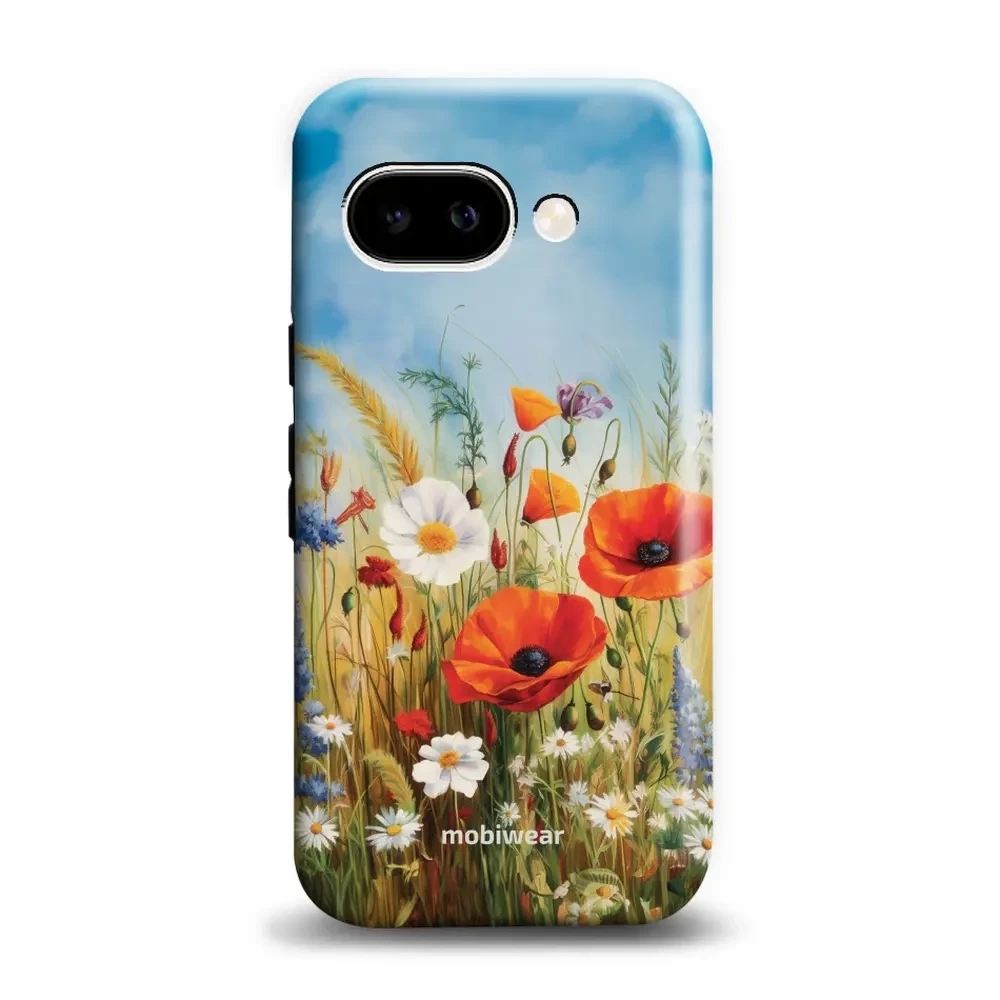 Image of Etui ochronne do Google Pixel 9a, Mobiwear Elite Pro, łąkowe kwiaty
