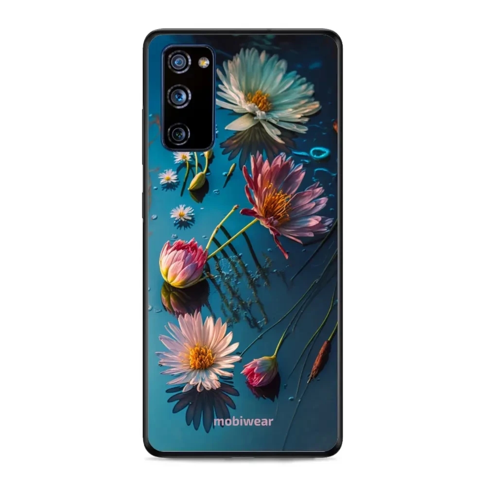 Etui ochronne do Galaxy S20 FE, Mobiwear Glossy Case, niebiesko-kwieciste