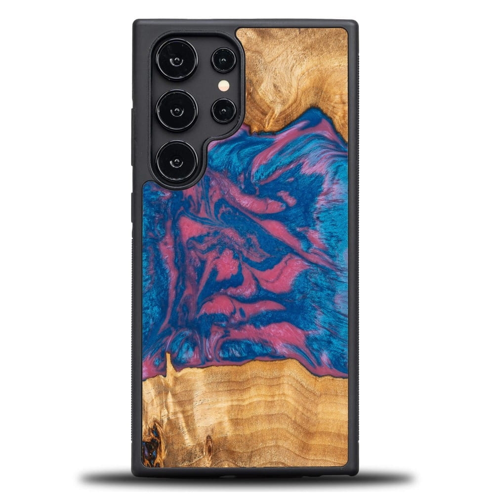 Image of Drewniane etui do Galaxy S25 Ultra, Bewood Unique Neons Vegas