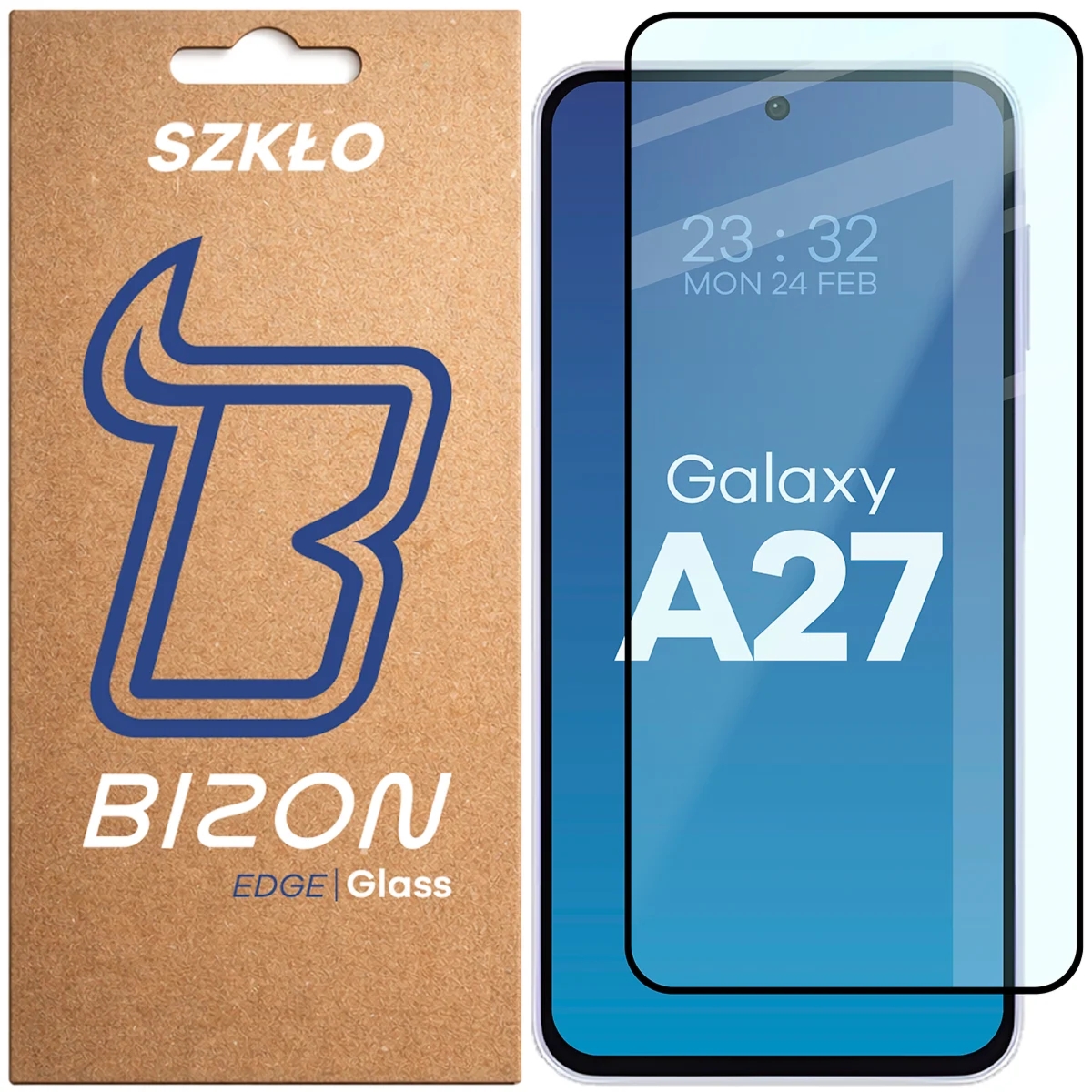 Szkło hartowane Bizon Glass Edge do Galaxy A27 5G, czarna ramka