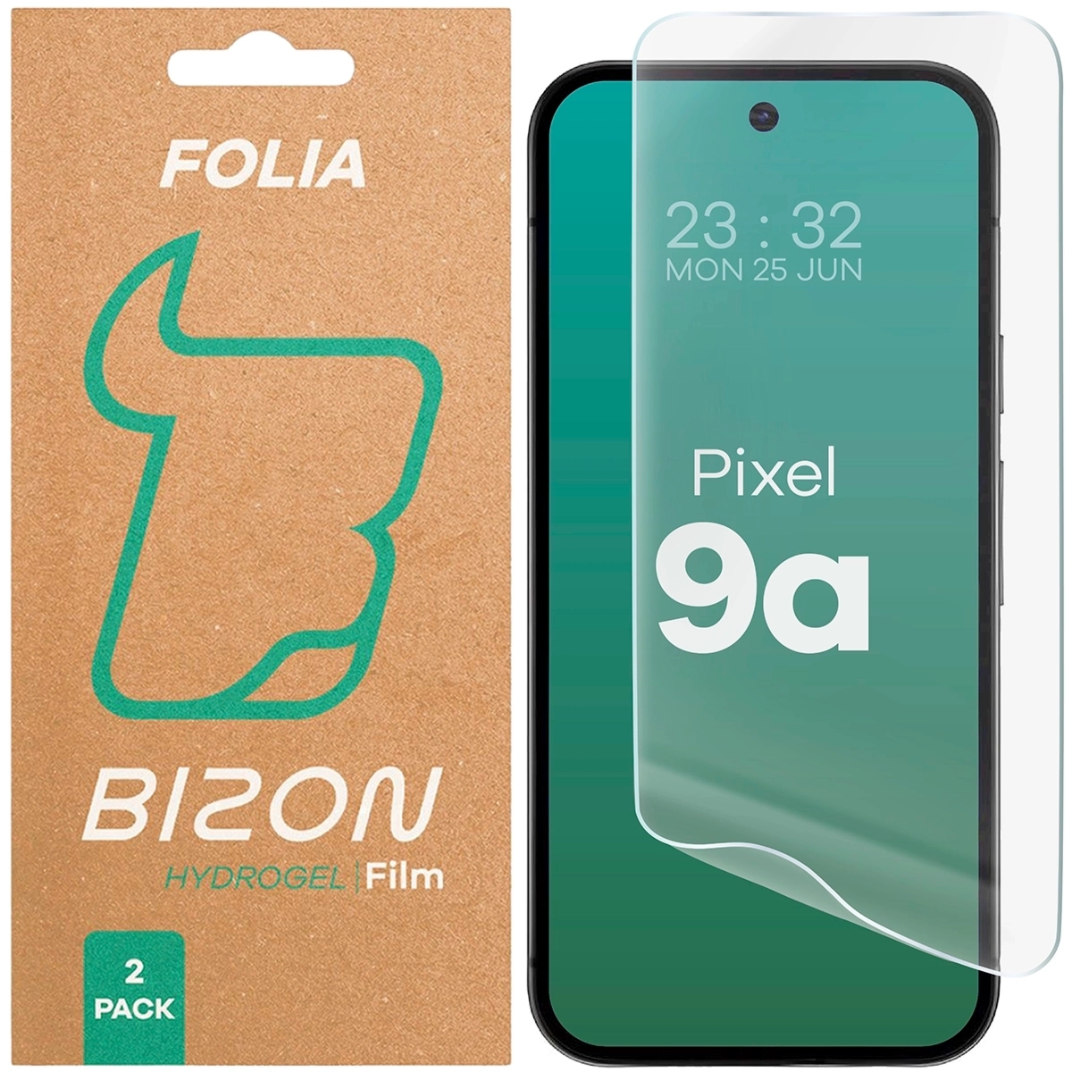 Folia hydrożelowa na ekran Bizon Film Hydrogel Front Duo do Google Pixel 9a, 2 sztuki