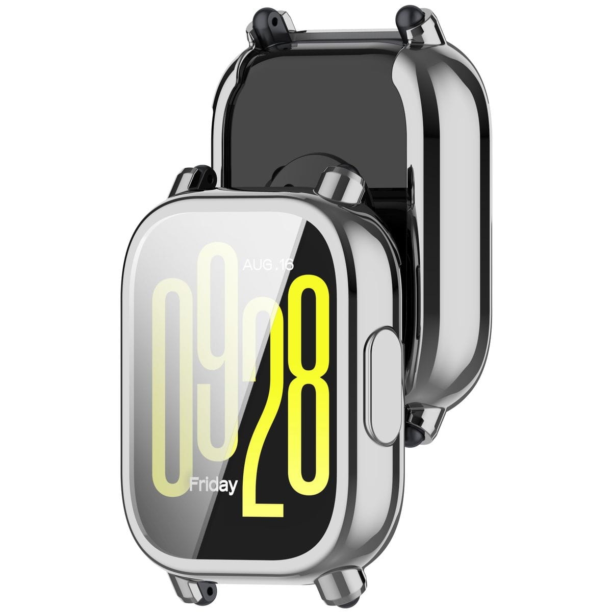 Image of Etui z osłoną ekranu Bizon Case Watch Felipe do Xiaomi Redmi Watch 5 Active, srebrne