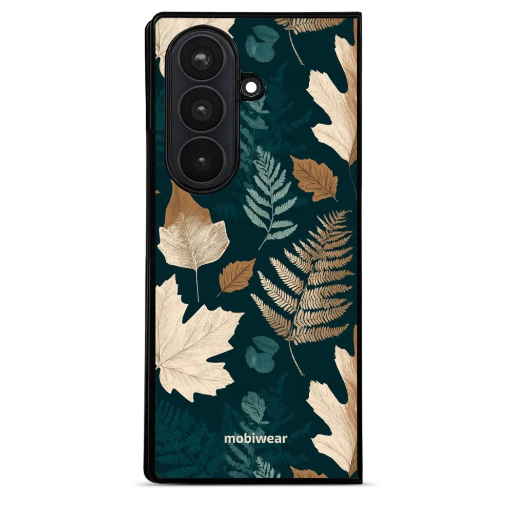 Etui ochronne do Galaxy Z Fold8 Ultra, Mobiwear Glossy Case, zielnik z liści i paproci