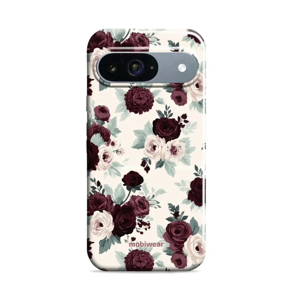 Etui ochronne do Google Pixel 9 Pro, Mobiwear Elite Pro, róże z szałwią na kremie