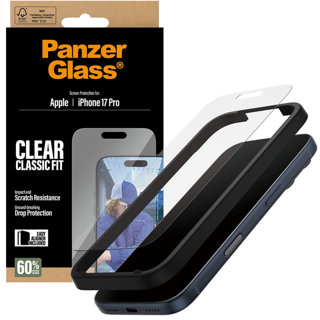Szkło hartowane z aplikatorem PanzerGlass Classic Fit EasyAligner do iPhone 17 Pro