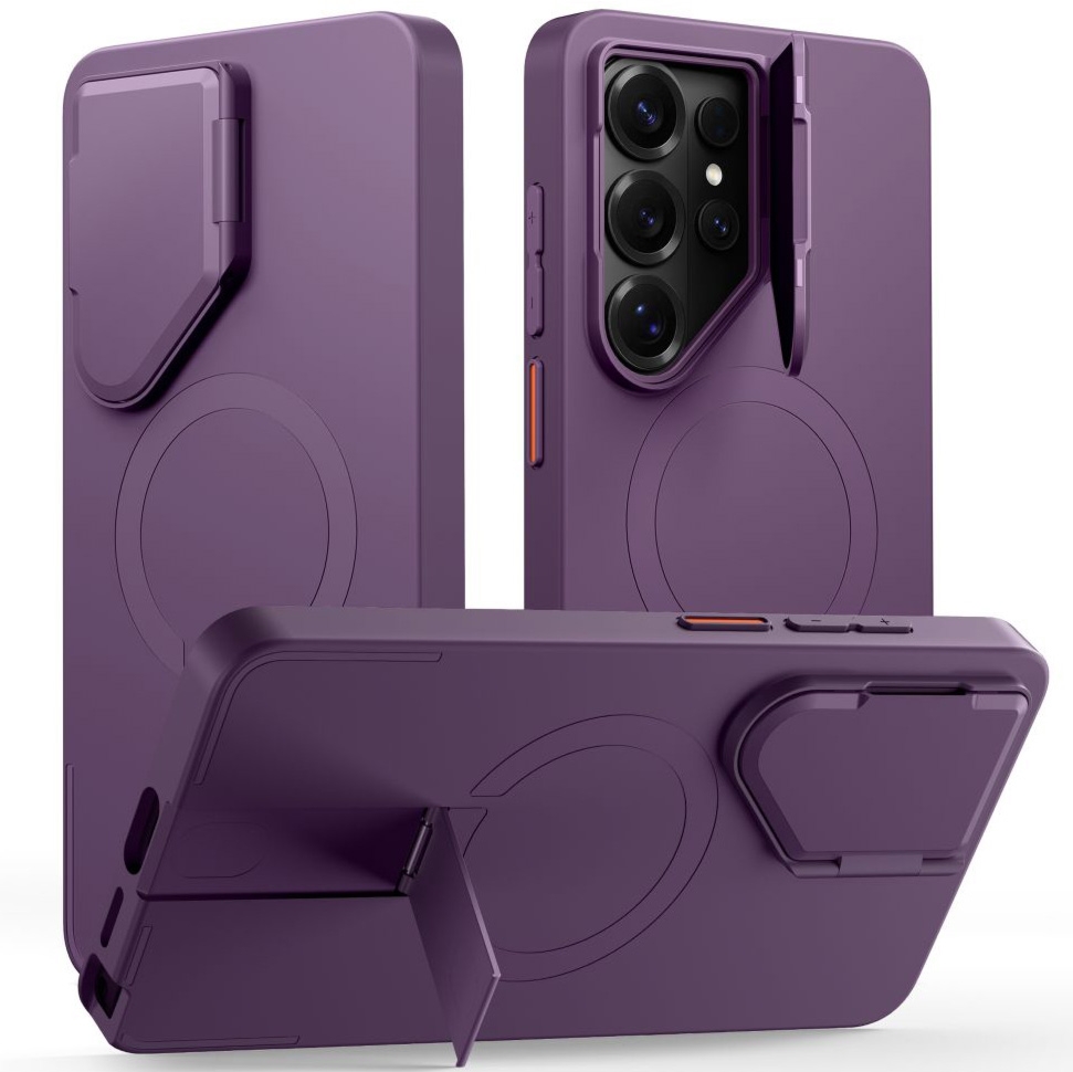 Etui z osłoną aparatu Tech-Protect Kevlar Aura do Galaxy S26 Ultra do MagSafe, fioletowe