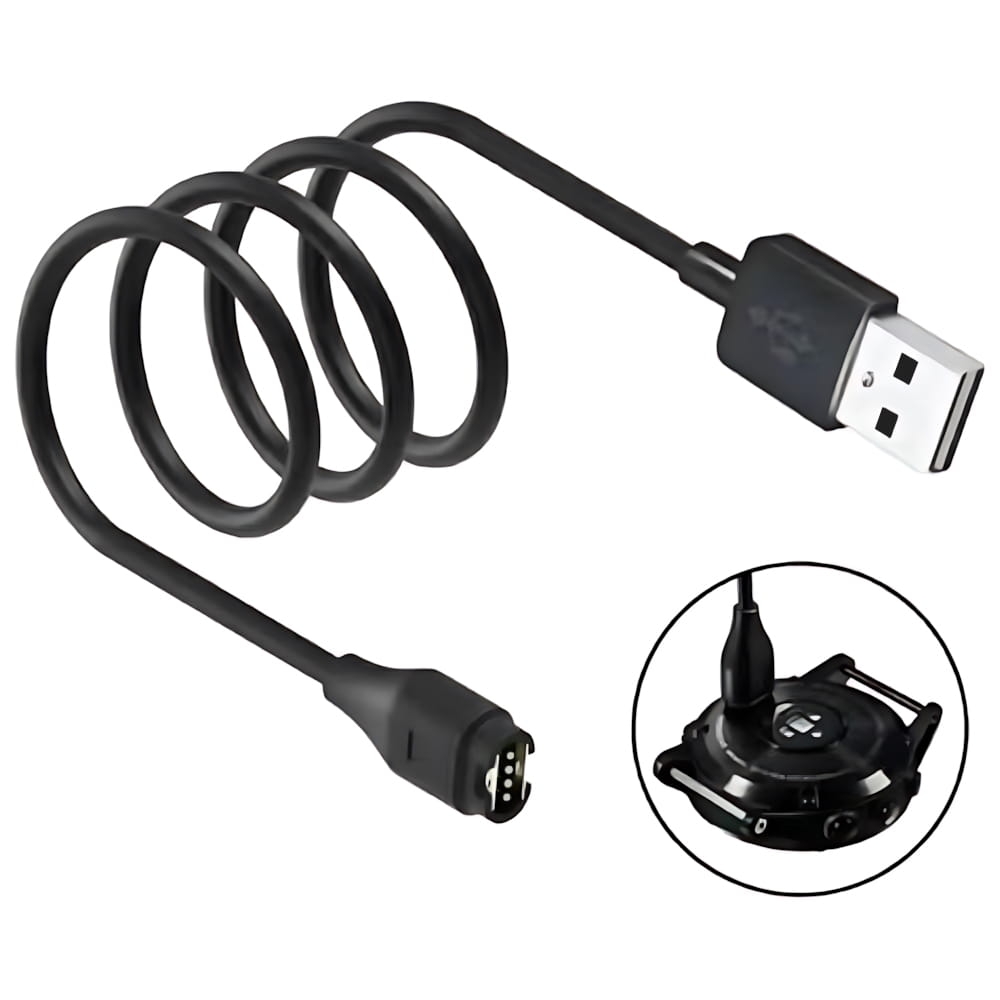 Image of Kabel do ładowania zegarków Garmin, Beline, USB-A, 1m, czarny