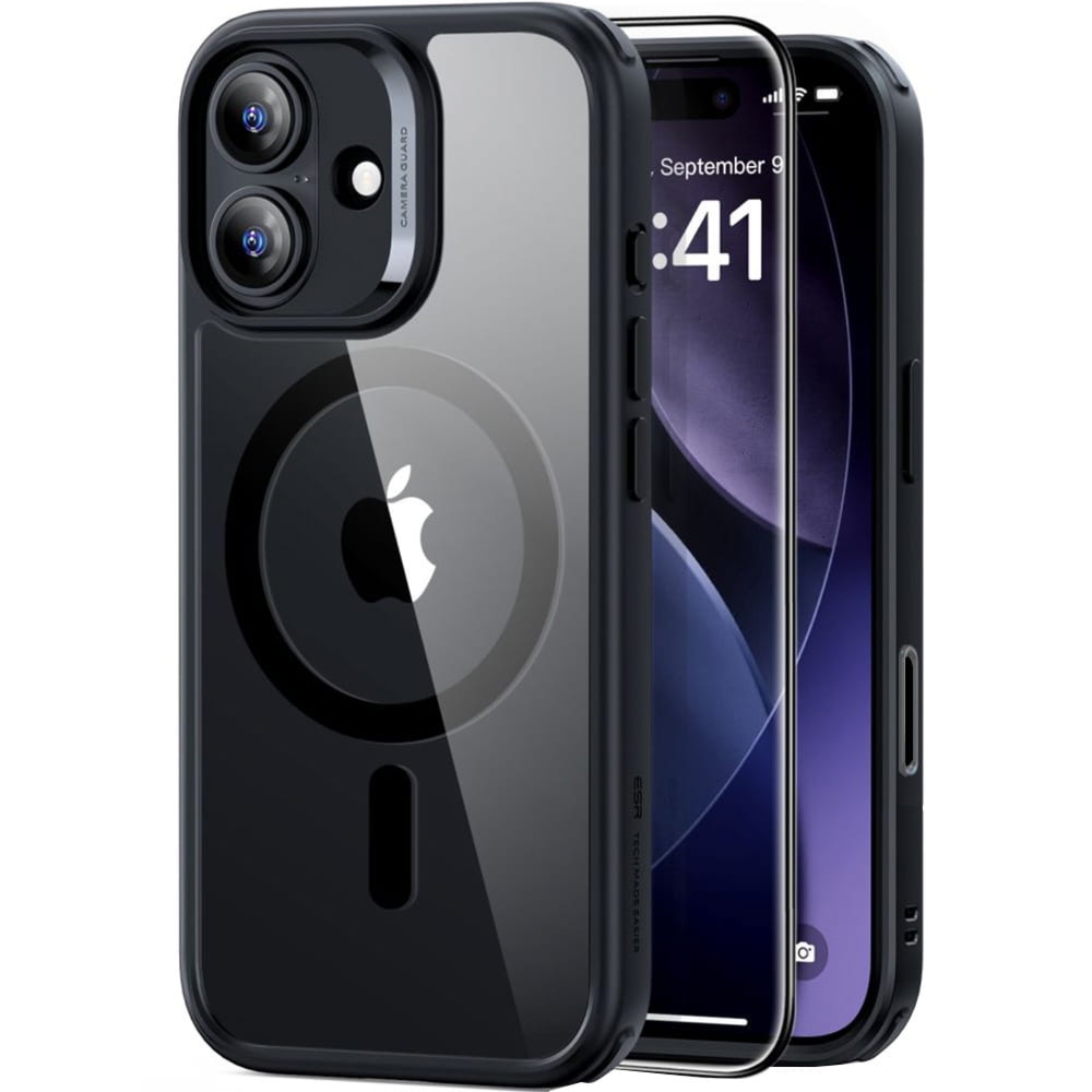 Zestaw etui + szkło, ESR Classic Hybrid MagSafe & Tempered Glass do iPhone 17, czarno-przezroczyste