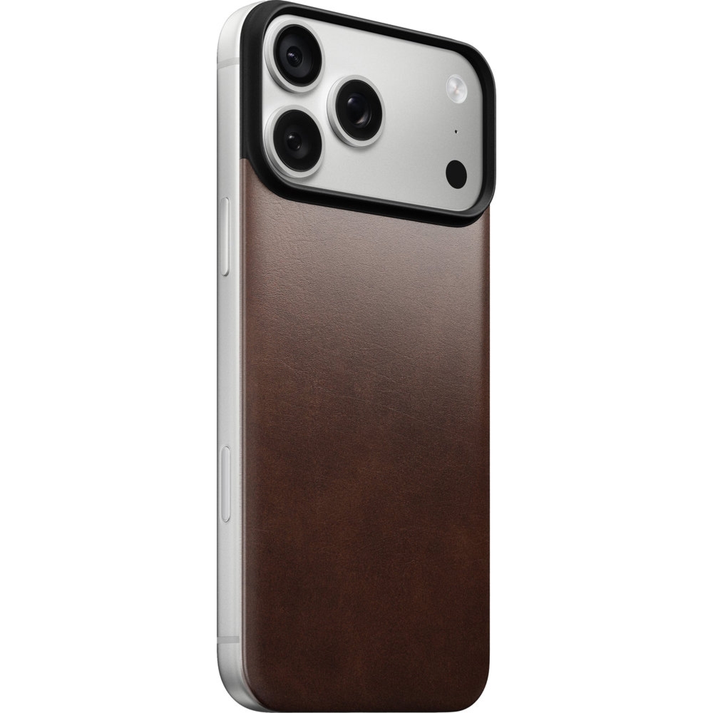Skórzane etui Nomad Magnetic Leather Back Horween Series do MagSafe do iPhone 18 Pro Max / 17 Pro Max, rustykalne brązowe