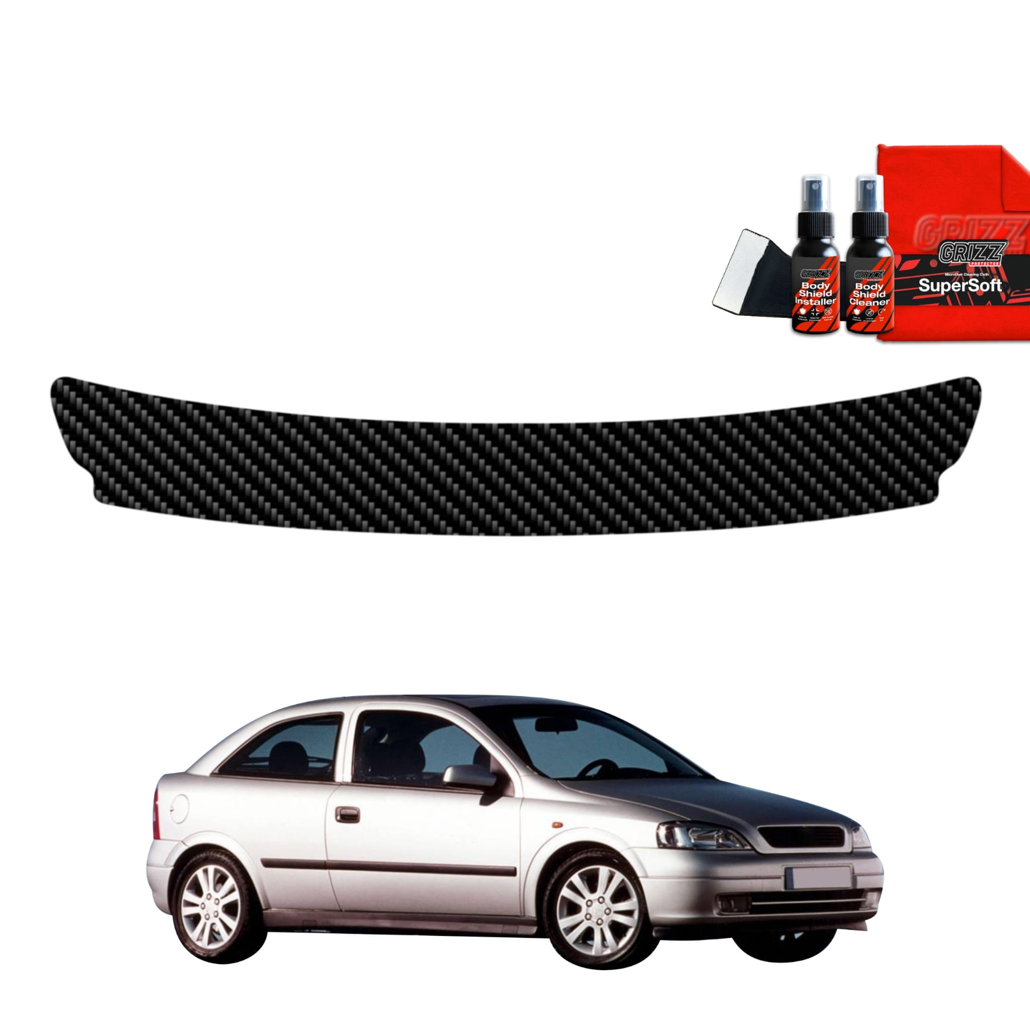 Folia karbonowa Grizz Protector na próg bagażnika do Opel Astra G Hatchback 3D (1998-2009)