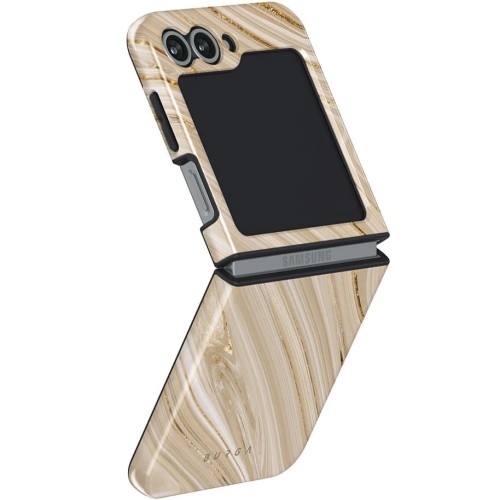 Image of Etui Burga Full Glam Tough do Galaxy Z Flip6, beżowe wzorzyste