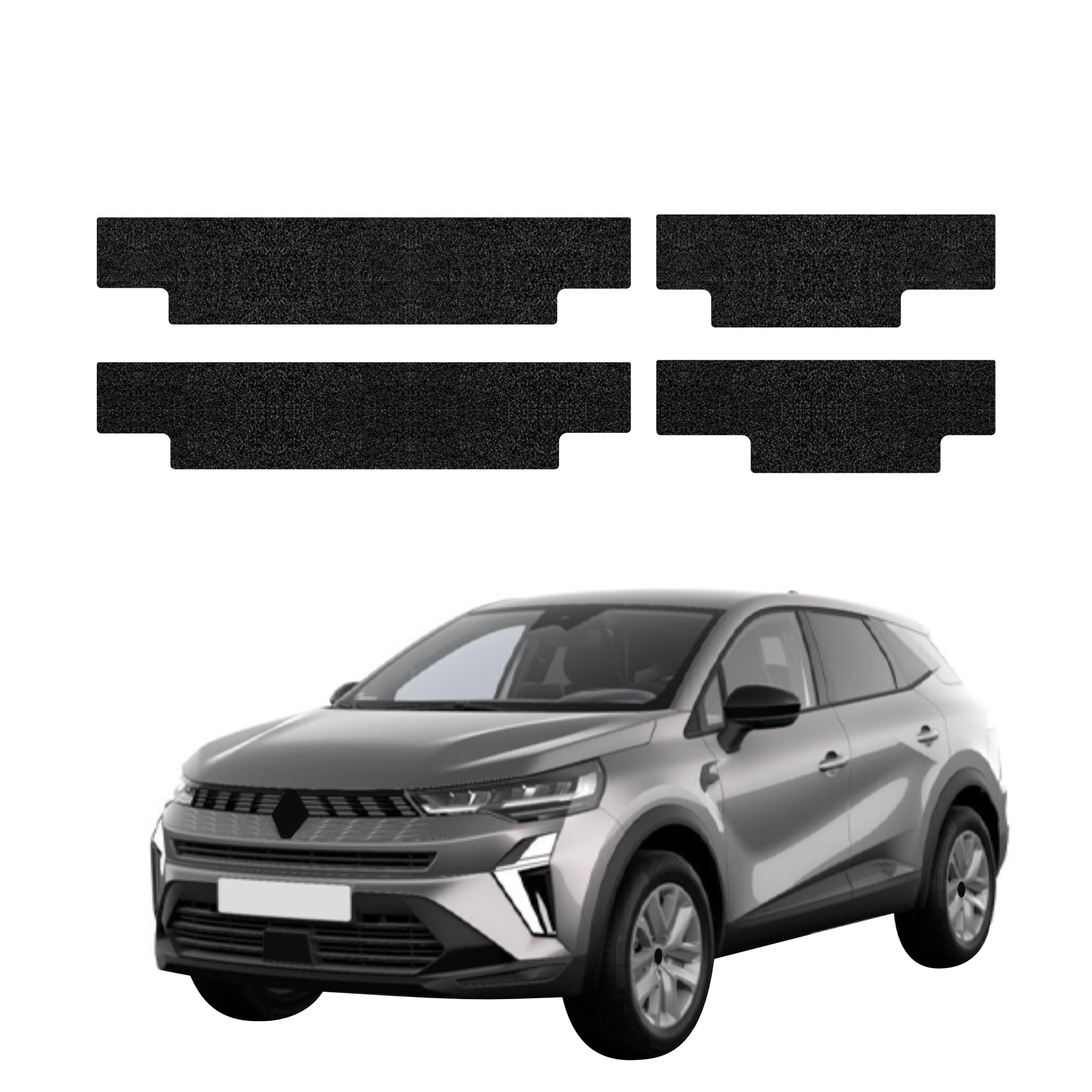 4w1 Czarna powłoka techniczna Grizz Protector na całe progi Renault Symbioz (2024-2026)