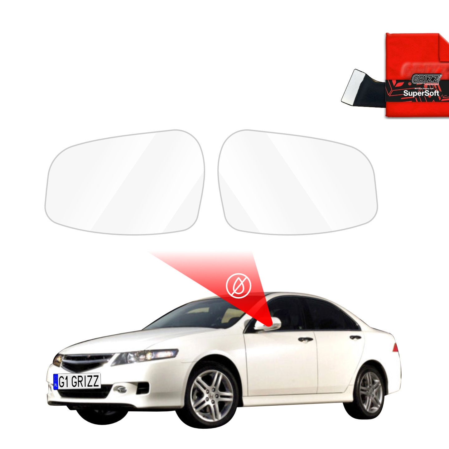 Folia przeciwdeszczowa Grizz Protector na lusterka do Honda Accord 7 Facelift (2005-2007)