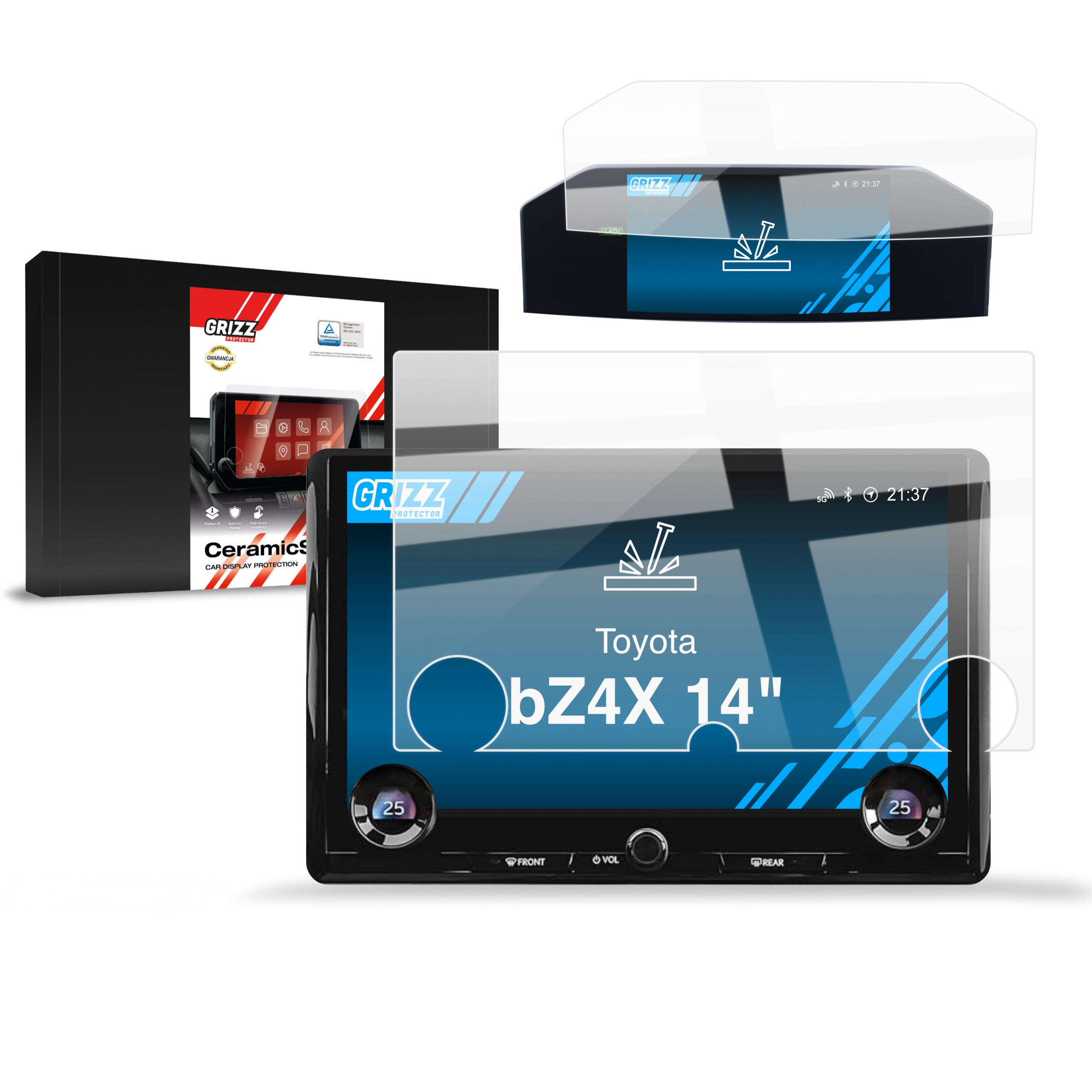 2w1 Folia ceramiczna Grizz Protector na ekran Toyota bz4x 14″ (2026)