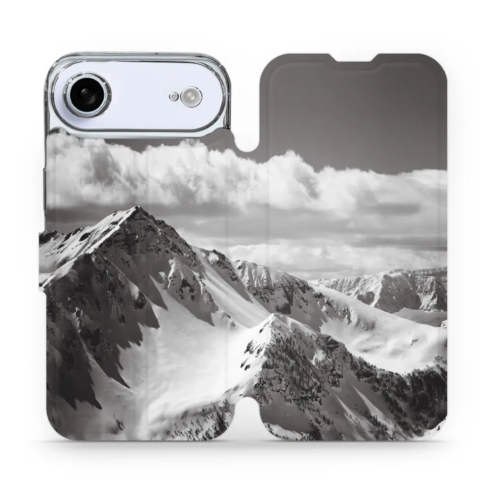 Etui z klapką do iPhone Air, Mobiwear Book, górski szczyt