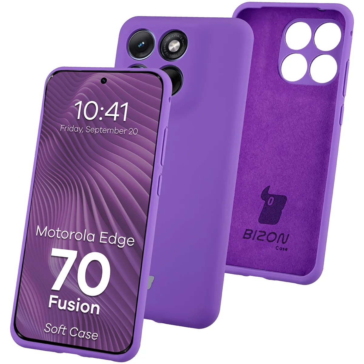 Silikonowe etui Bizon Soft Case do Motorola Edge 70 Fusion, fioletowe