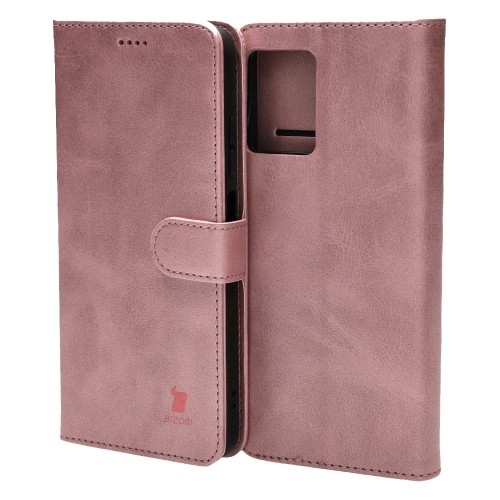 Image of Etui Bizon Case Wallet do Xiaomi Poco M5, jasnoróżowe