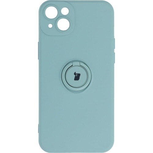 Image of Etui Bizon Case Silicone Ring Sq do iPhone 14 Plus, turkusowe