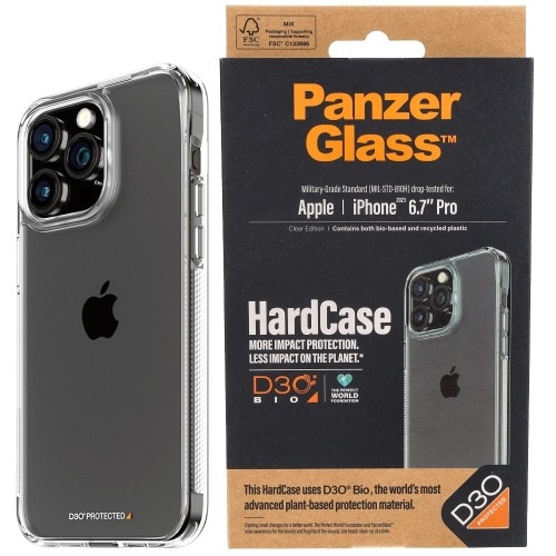 Image of Etui Antybakteryjne PanzerGlass HardCase do iPhone 15 Pro Max, przezroczyste