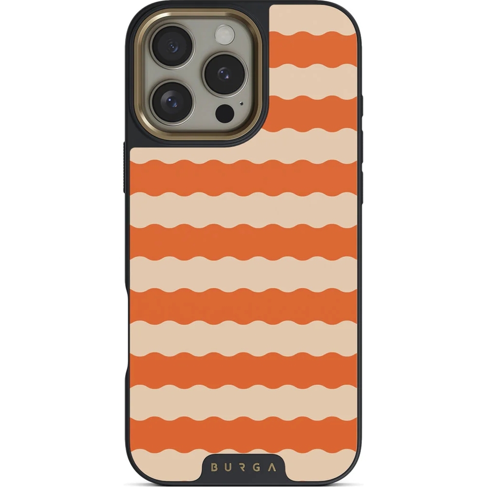 Etui Burga Elite Dark MagSafe do iPhone 16 Pro, Papaya Gold